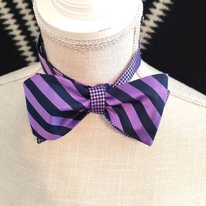 💐GUC Cremiux Brand Unisex Wear Adjustable Silk Bow Tie, Purple/Black, OSFM
